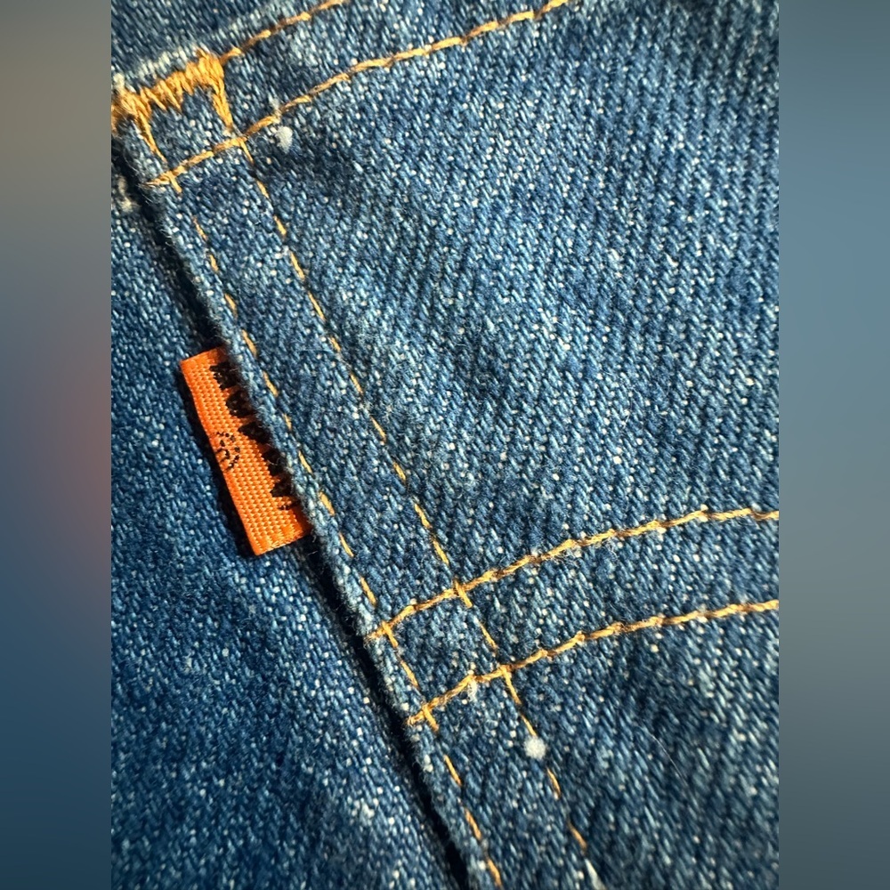 Vintage Levi’s Orange Tab Sherpa Lined Denim Vest Women’s XL Western Cowboy Jean - Picture 2 of 6